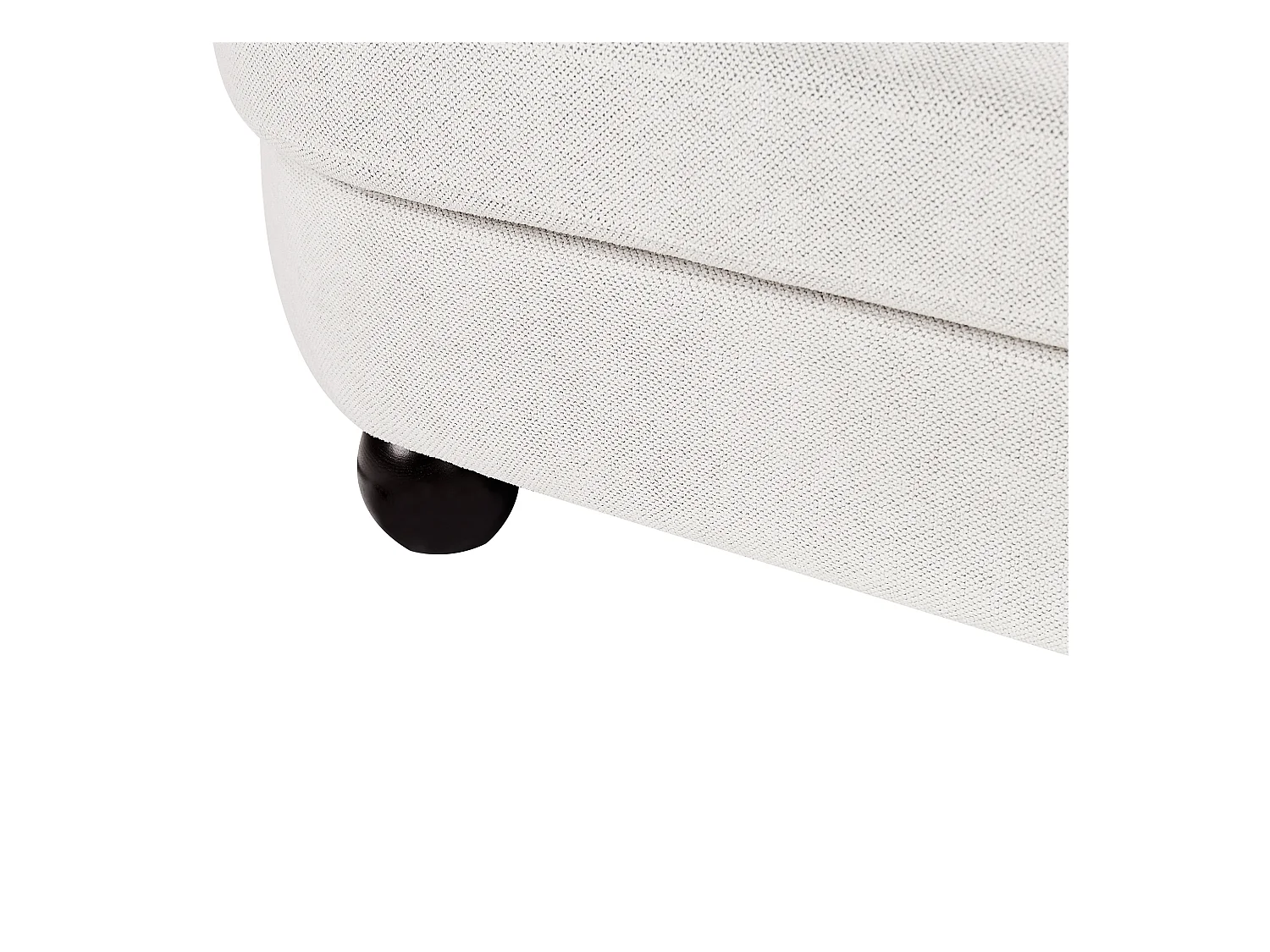 Canapé 3 places FANSEN Tissu Blanc cassé avec coussin