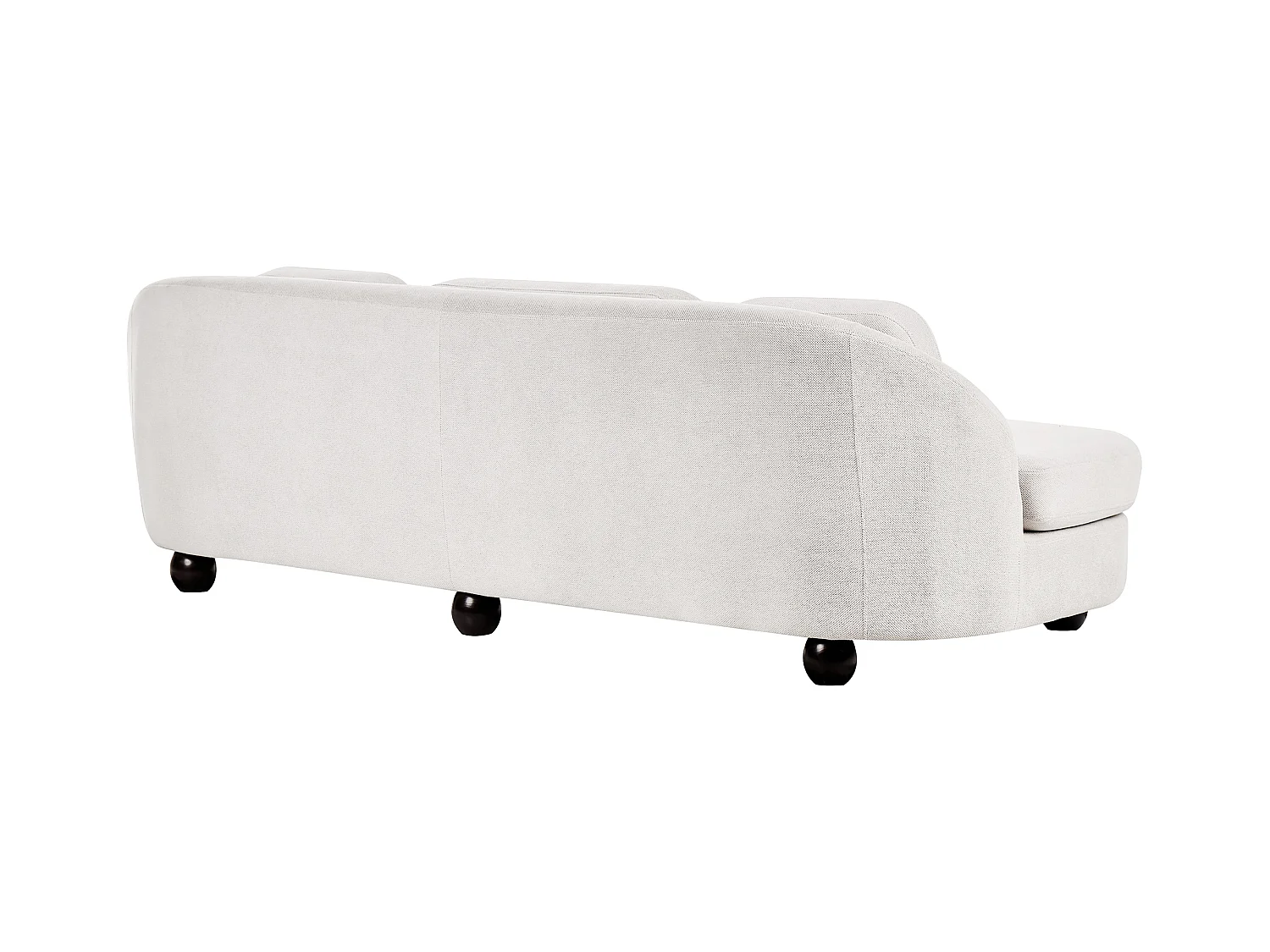Canapé 3 places FANSEN Tissu Blanc cassé avec coussin