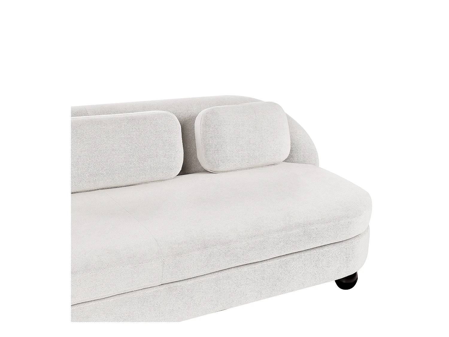 Canapé 3 places FANSEN Tissu Blanc cassé avec coussin