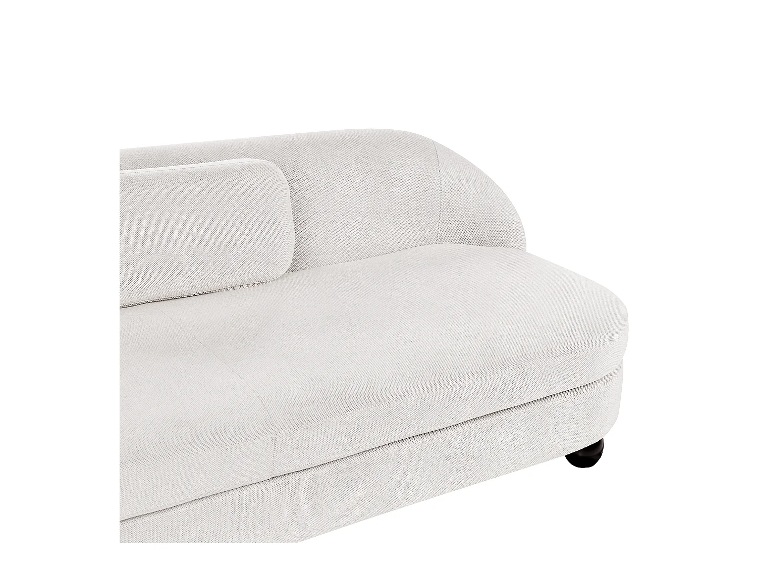 Canapé 3 places FANSEN Tissu Blanc cassé avec coussin