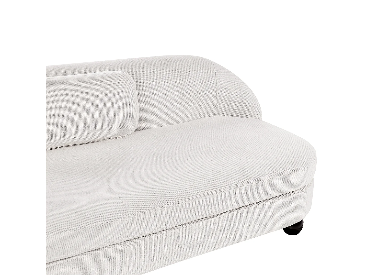 Divano FANSEN Tessuto Bianco sporco con cuscino 3 posti