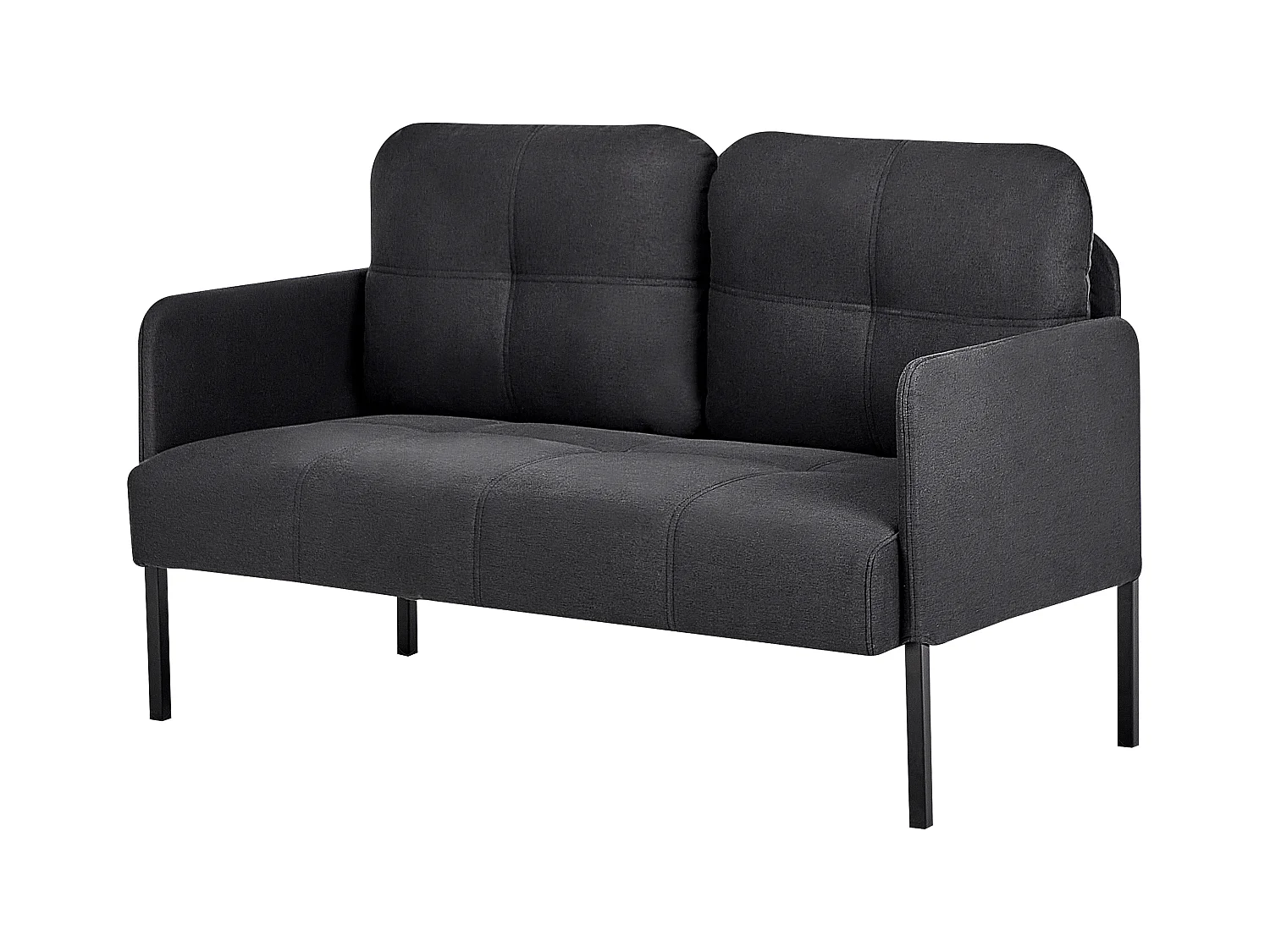 Banc rembourré 2 places LAHTI Tissu Gris graphite