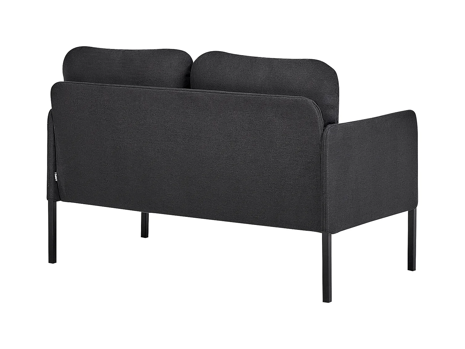 Banc rembourré 2 places LAHTI Tissu Gris graphite