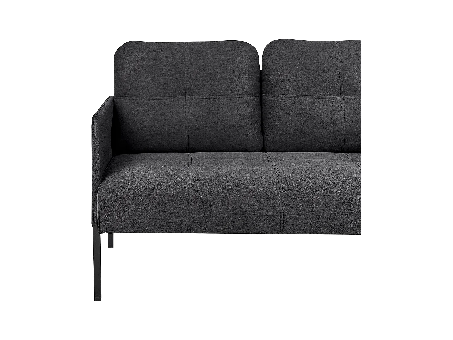 Banc rembourré 2 places LAHTI Tissu Gris graphite