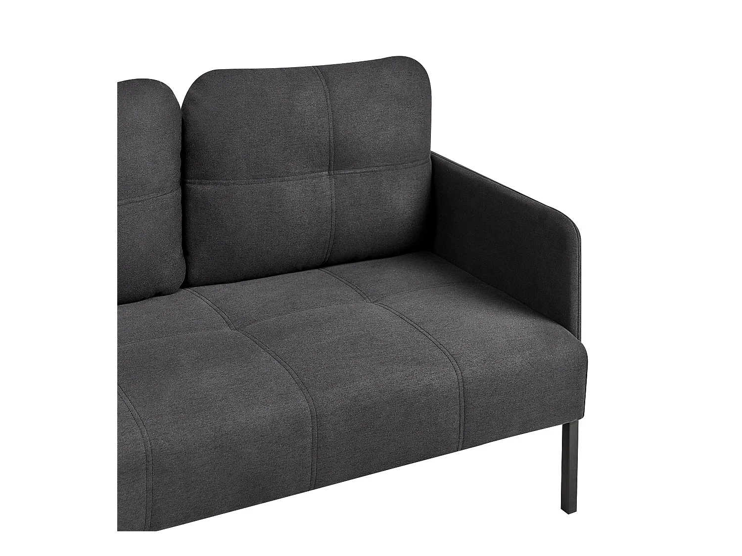 Banc rembourré 2 places LAHTI Tissu Gris graphite