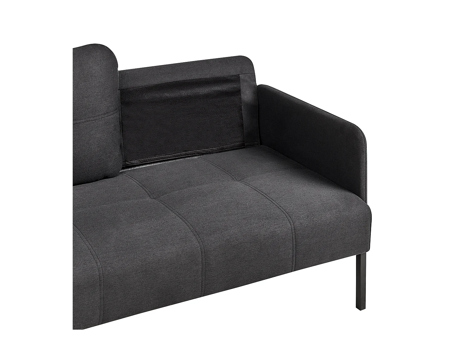 Banc rembourré 2 places LAHTI Tissu Gris graphite
