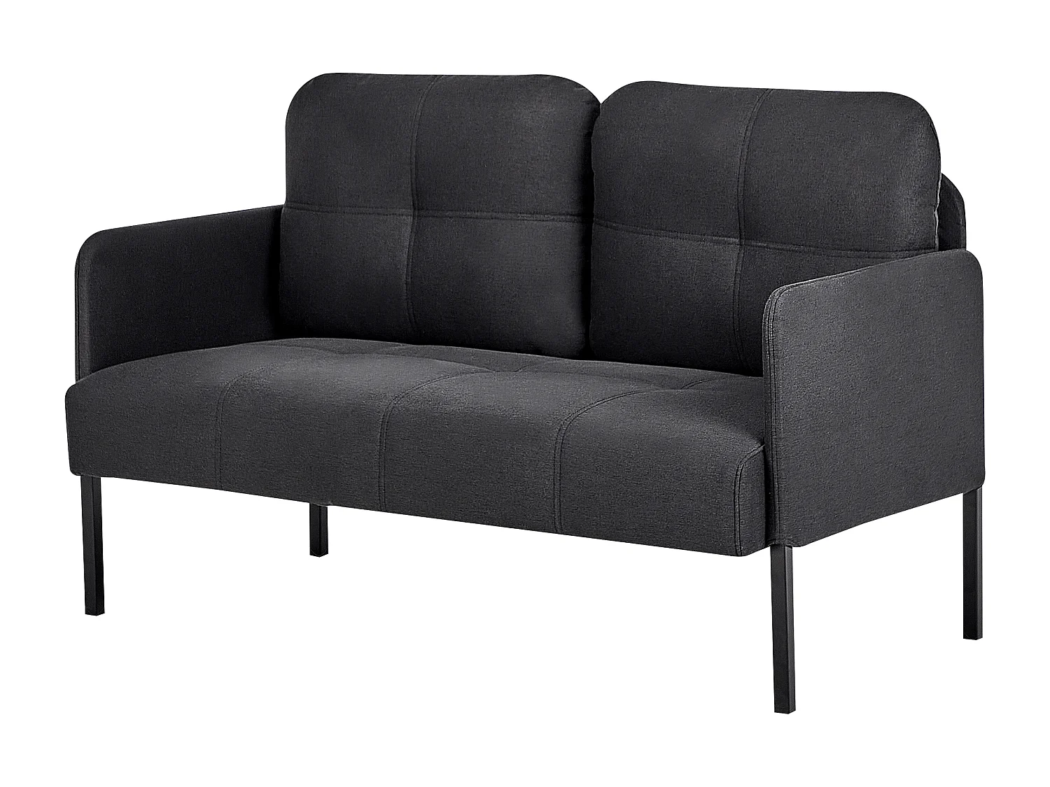 Banc rembourré 2 places LAHTI Tissu Gris graphite