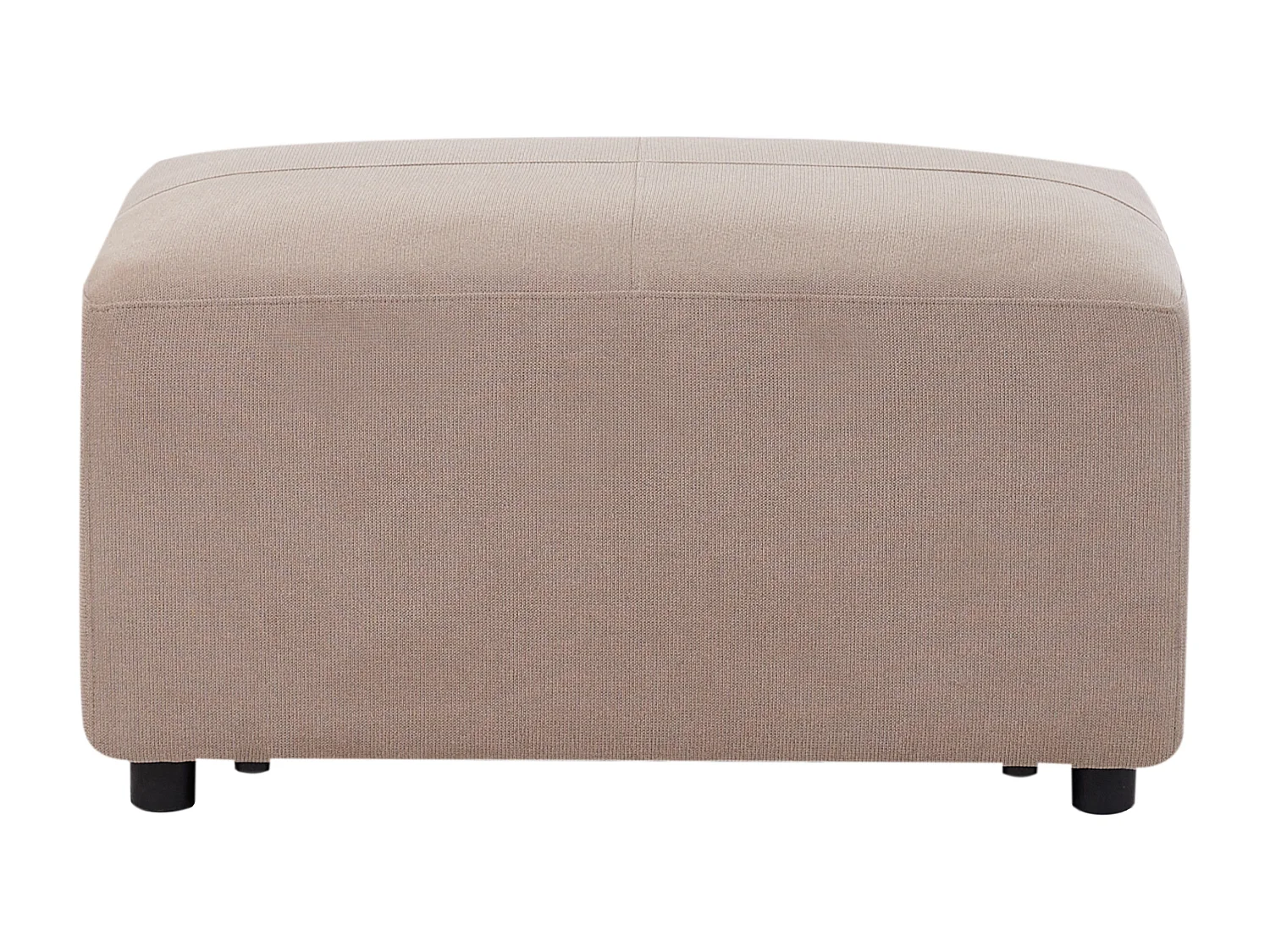 Canapé d\'angle 4 places KOHLO Tissu Taupe avec ottoman Côté droite