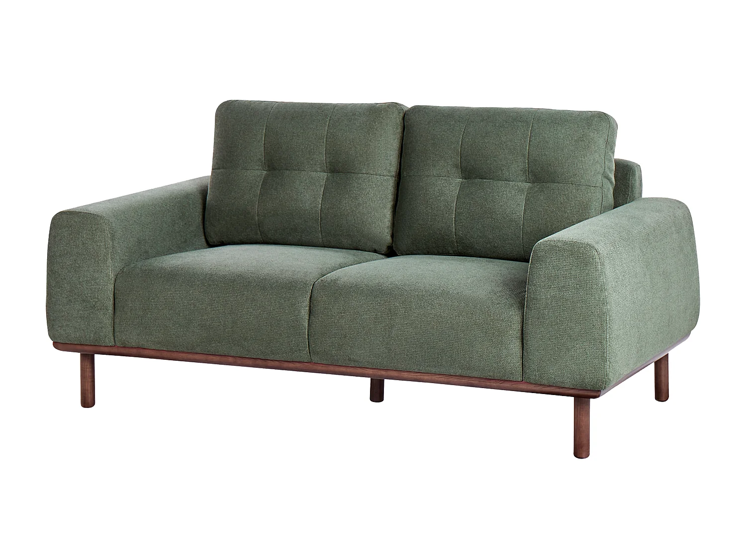 Canapé 2 places LAURILA Tissu Vert