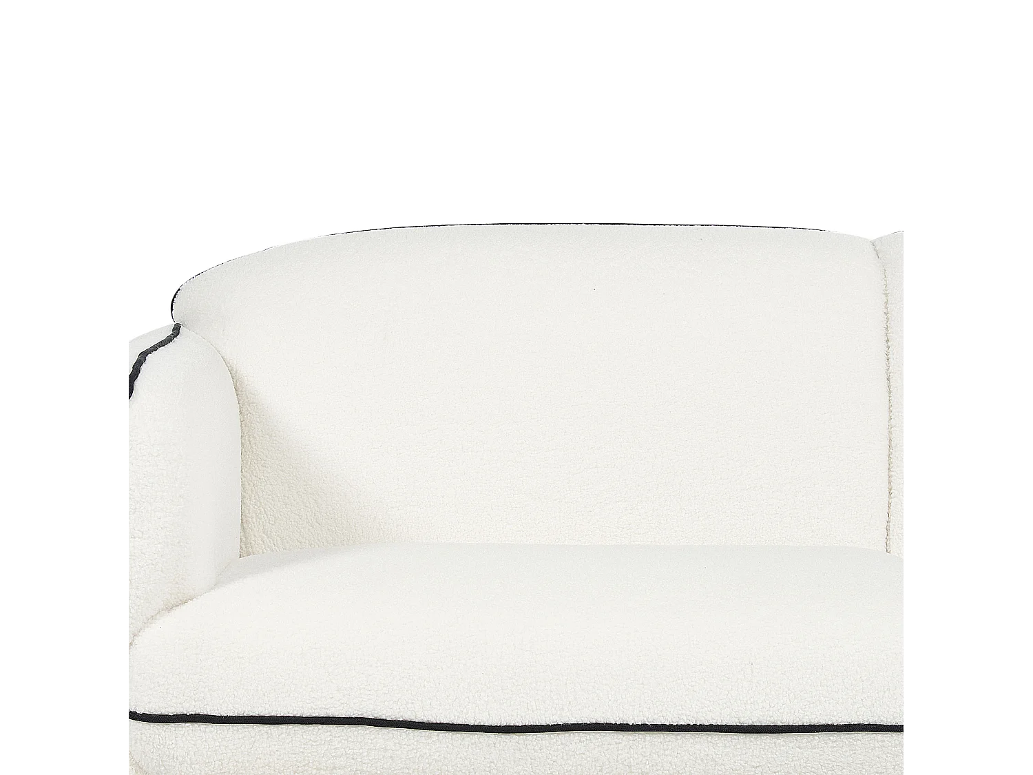 Canapé 3 places TONSBERG Bouclé Blanc avec ottoman