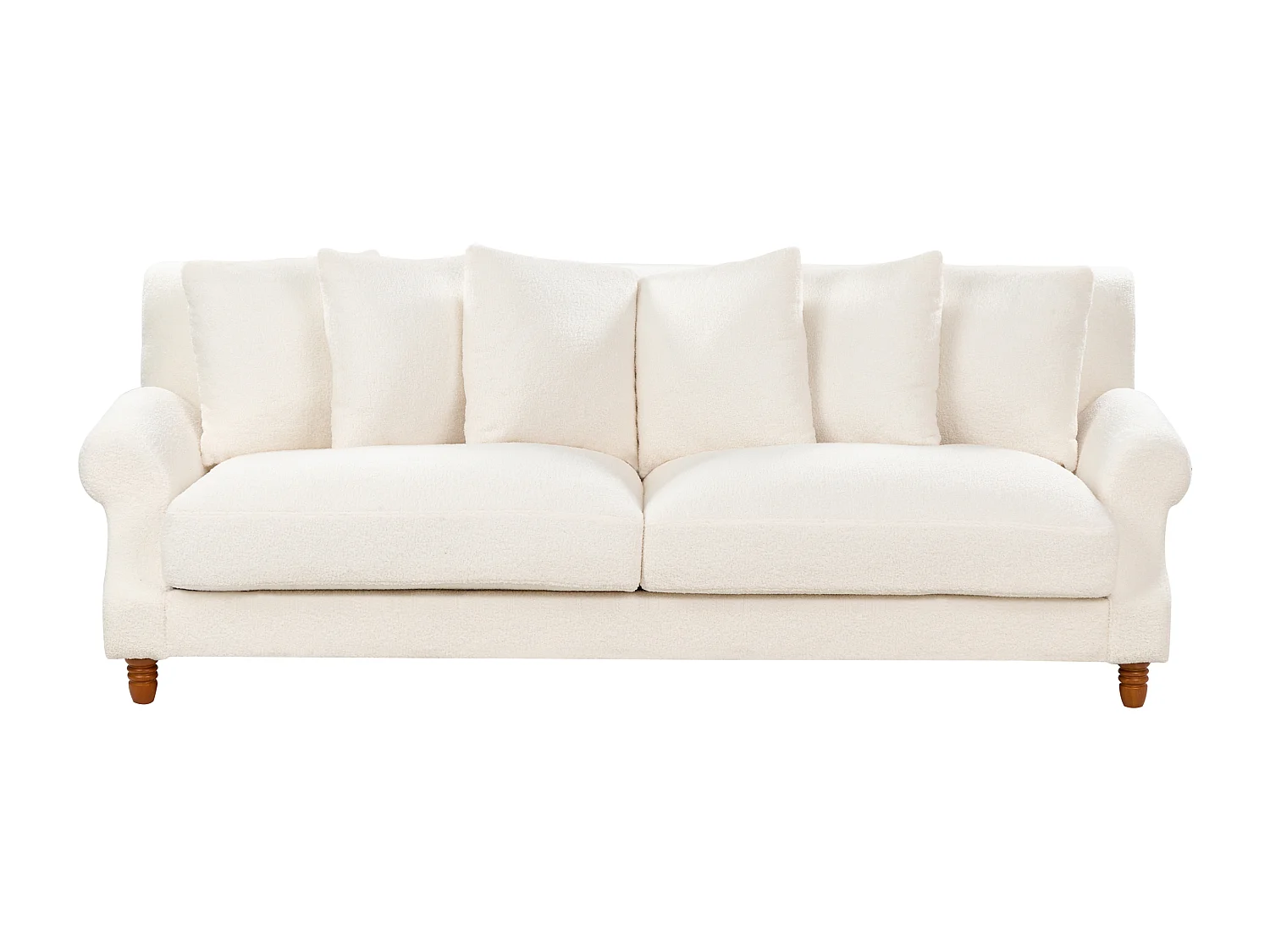 Canapé 3 places EIKE Bouclé Blanc