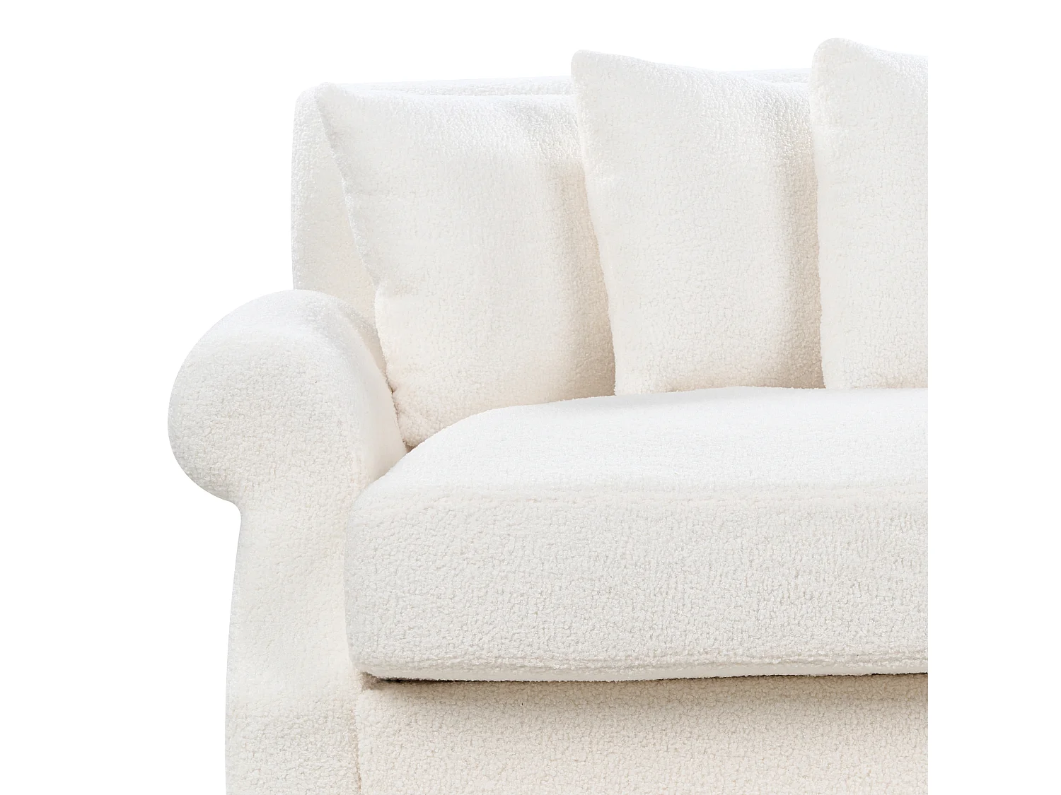 Canapé 3 places EIKE Bouclé Blanc