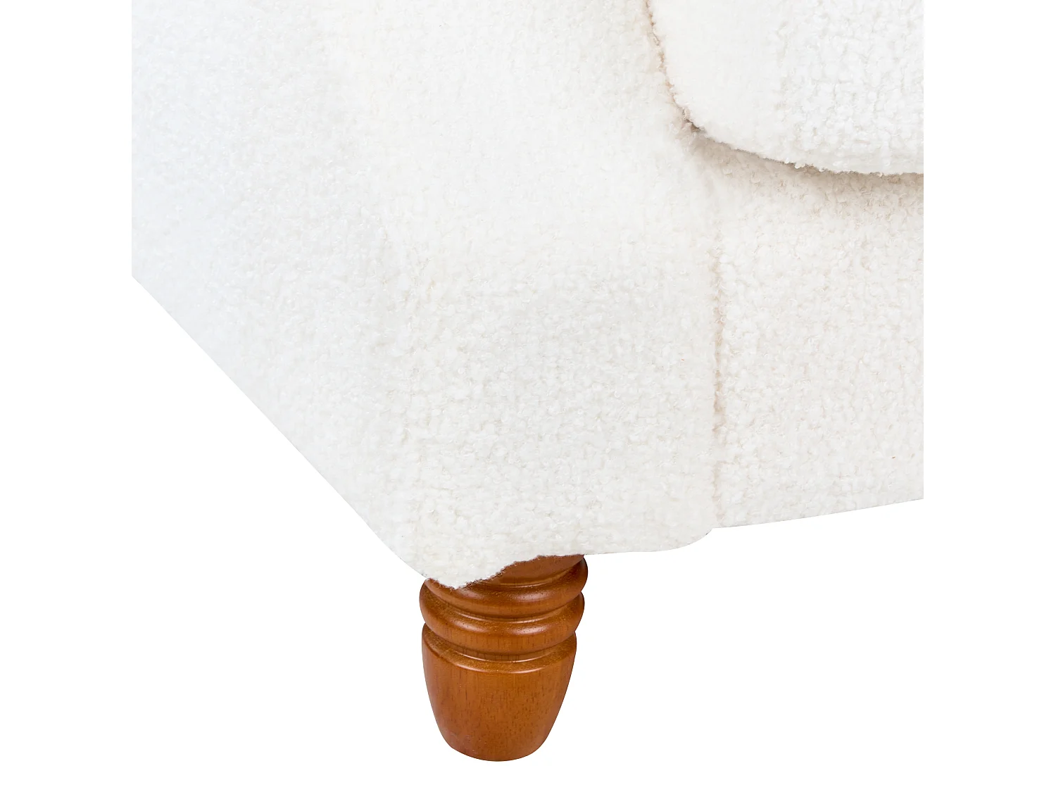 Canapé 3 places EIKE Bouclé Blanc