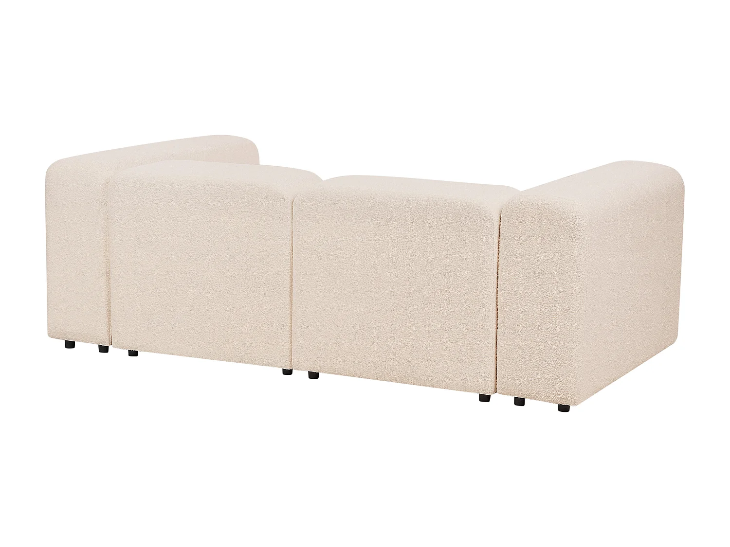 Canapé modulable 2 places FALSTERBO Bouclé Beige clair avec ottoman