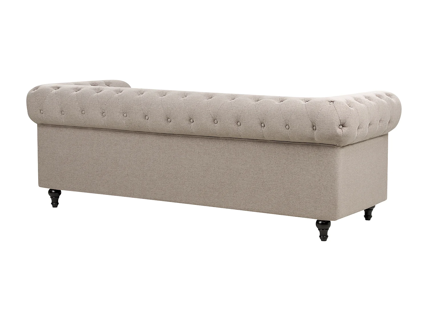 Canapé 3 places CHESTERFIELD Tissu Taupe