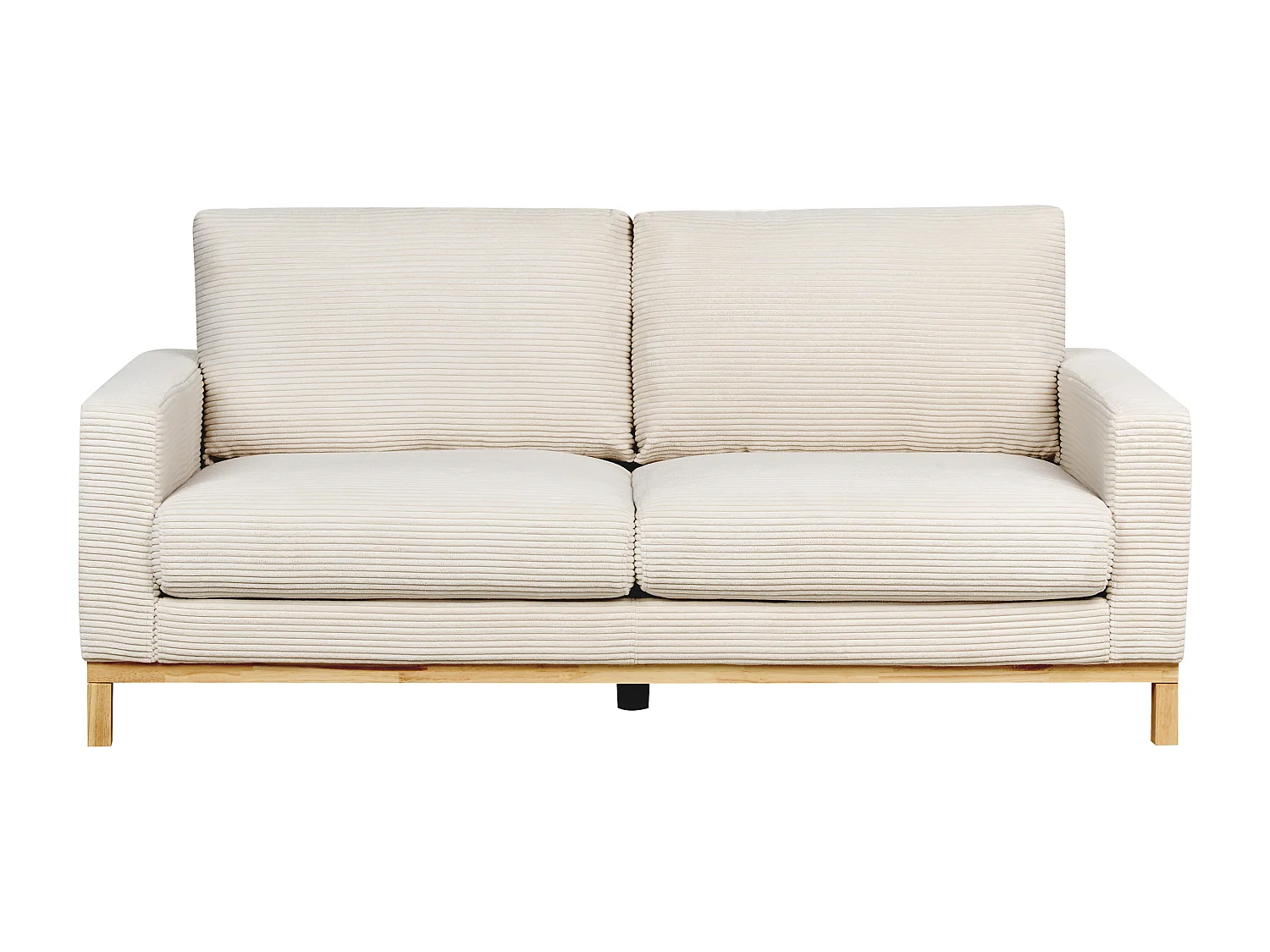 Canapé 2 places SIGGARD Velours côtelé Beige clair
