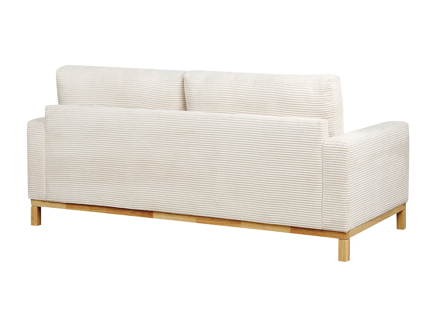 Canapé 2 places SIGGARD Velours côtelé Beige clair