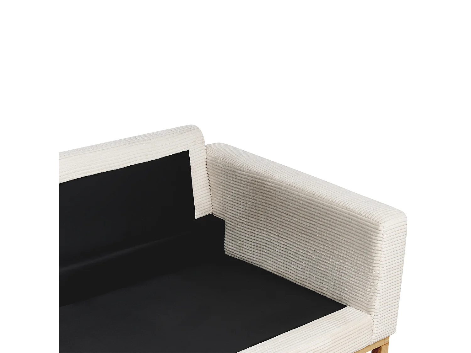 Canapé 2 places SIGGARD Velours côtelé Beige clair
