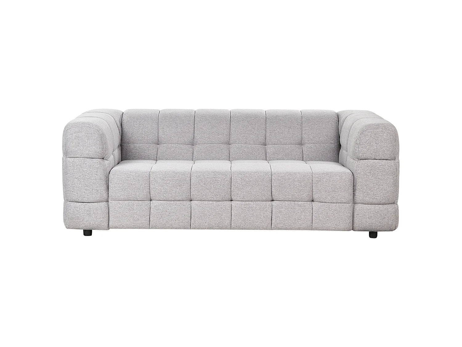 Sofa MULLOLA Stoff Hellgrau 3-Sitzer