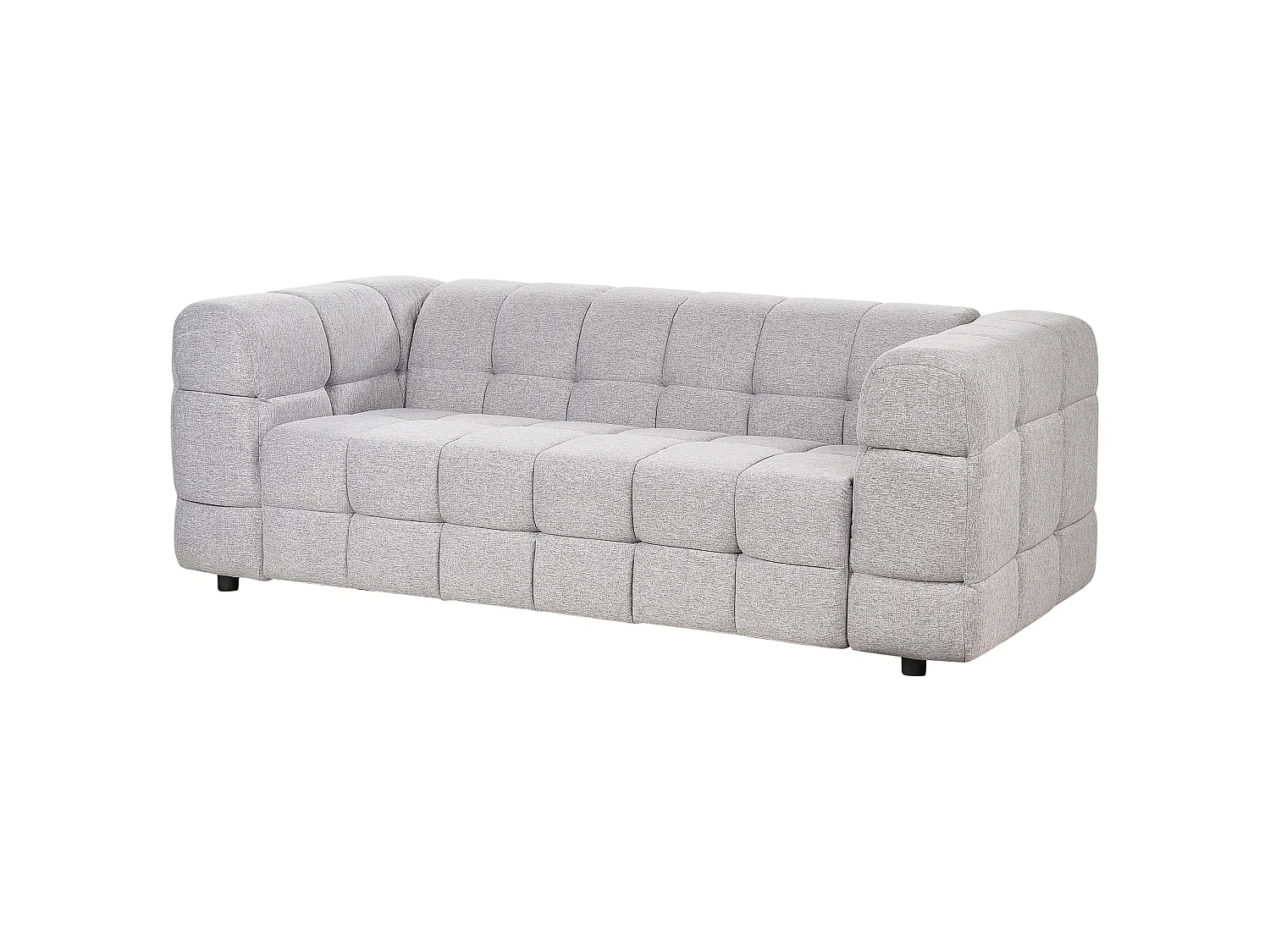 Sofa MULLOLA Stoff Hellgrau 3-Sitzer