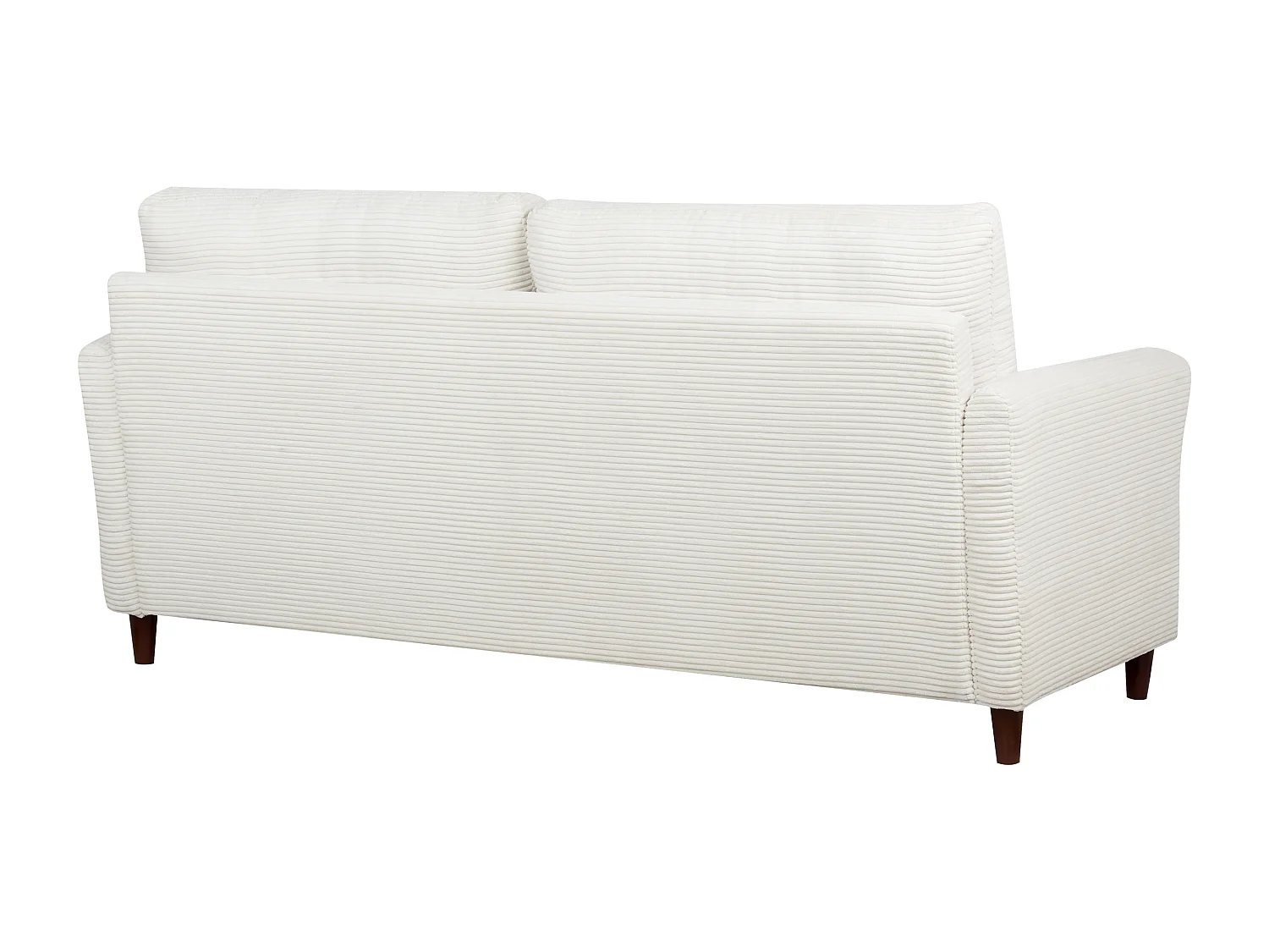 Canapé 3 places MARE Velours côtelé Blanc cassé avec rangement