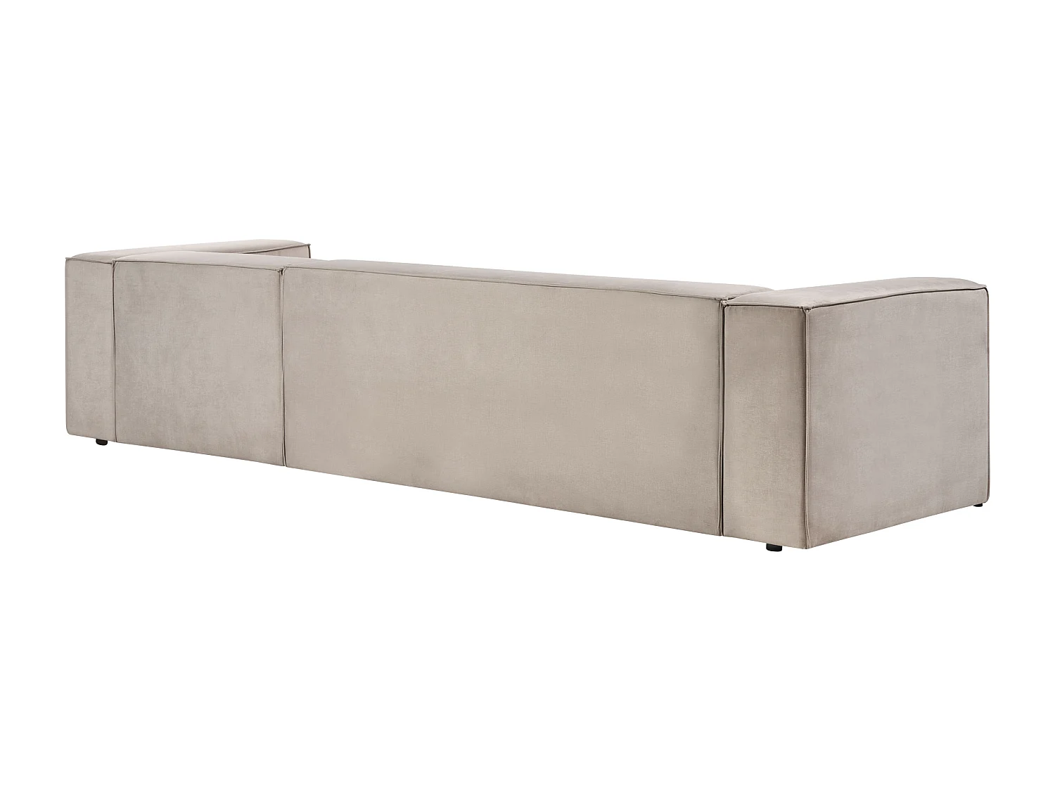3-Sitzer Ecksofa L-förmig Samt beige taupe Chaiselongue links Armlehnen Vernon