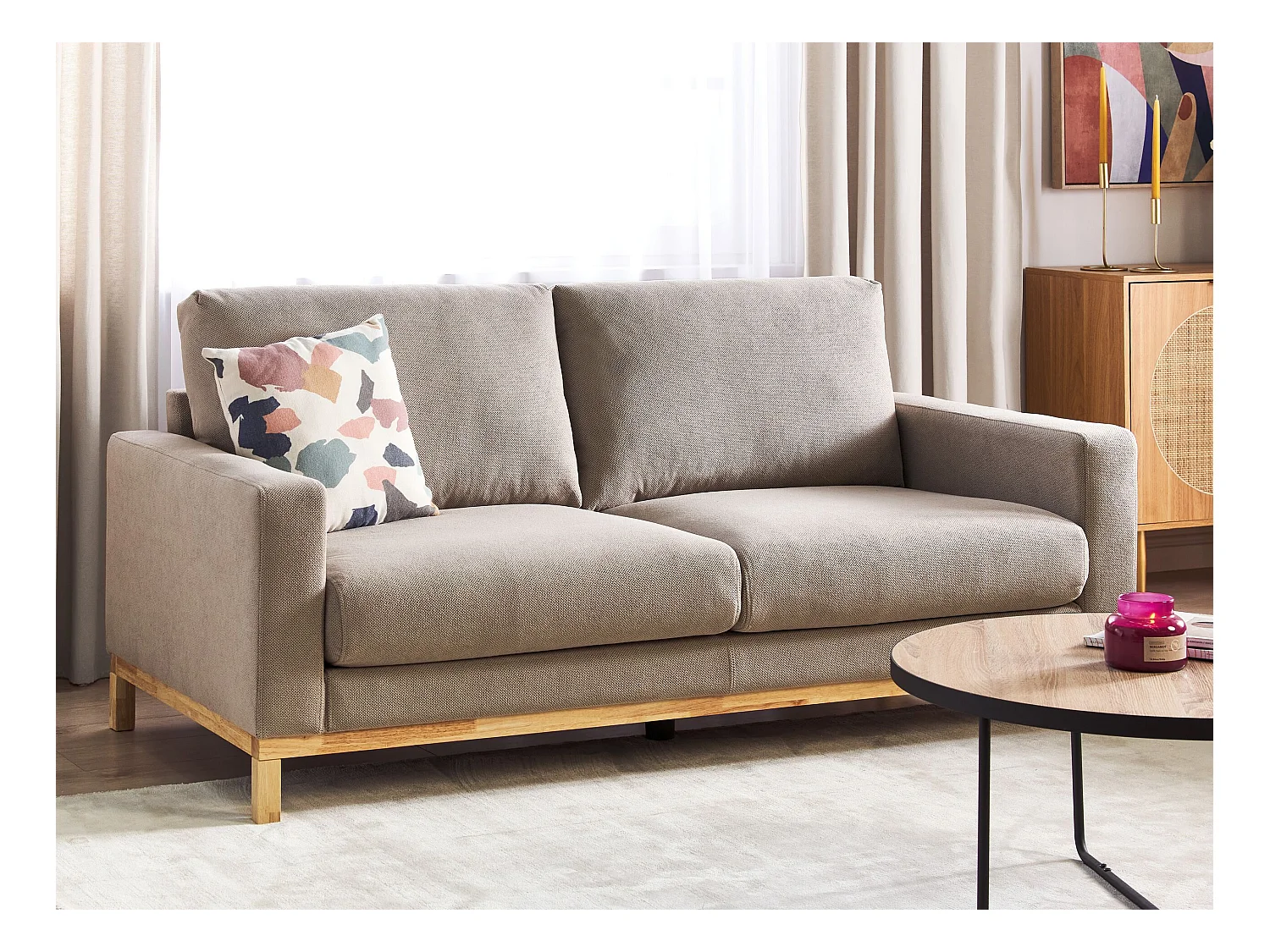 Bank SIGGARD Stof Taupe 2-zitter