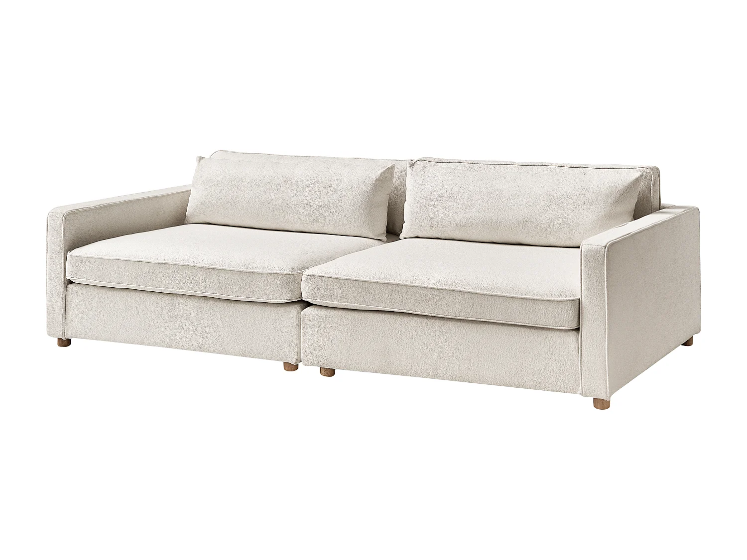 Sofa VINSTRA Boucle Złamana biel dla 3 osób