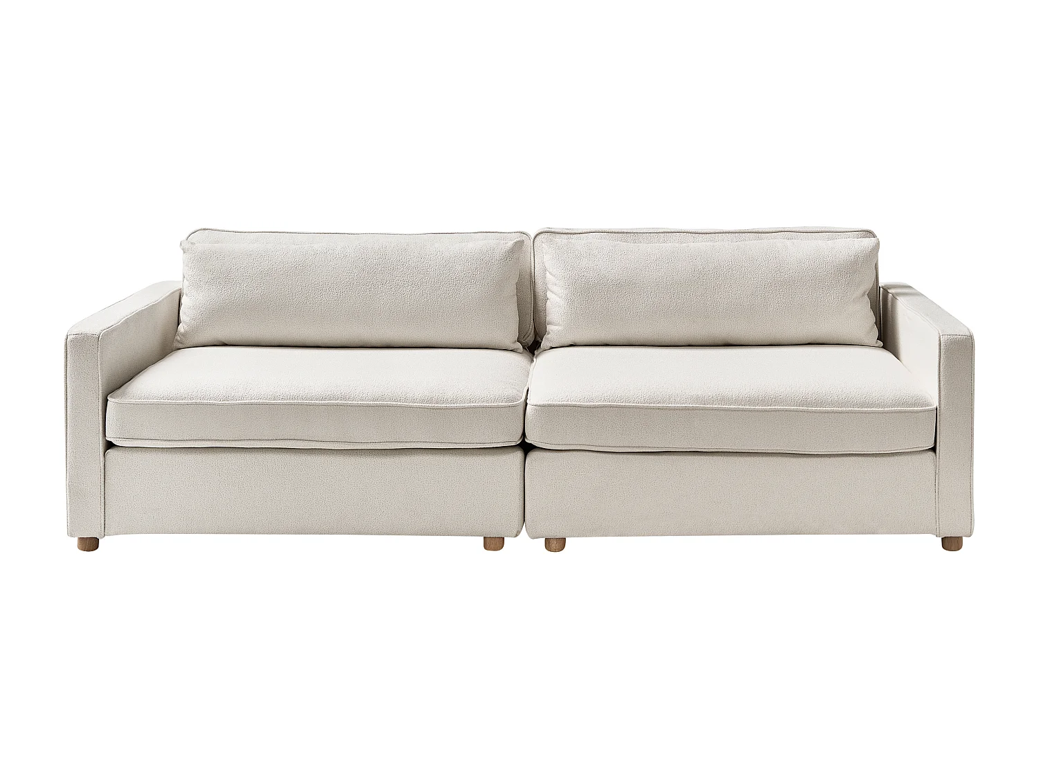 Sofa VINSTRA Boucle Złamana biel dla 3 osób