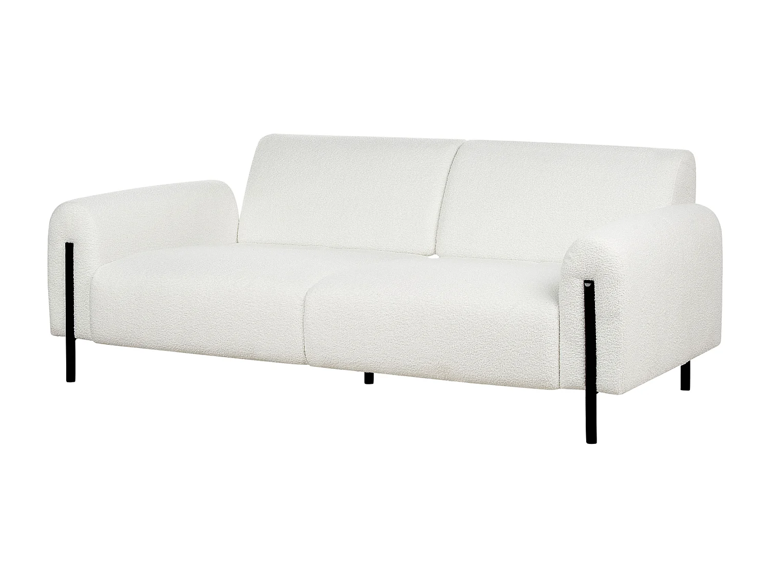 Sofa ASKIM Boucle Biały dla 3 osób