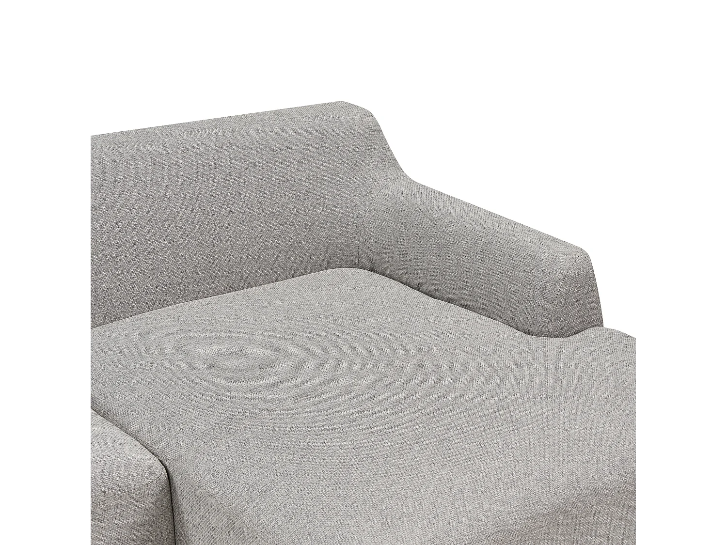 Canapé d\'Angle à droite Pieds en Bois Meuble Coin de Salon en Tissu Polyester Gris Sosjo