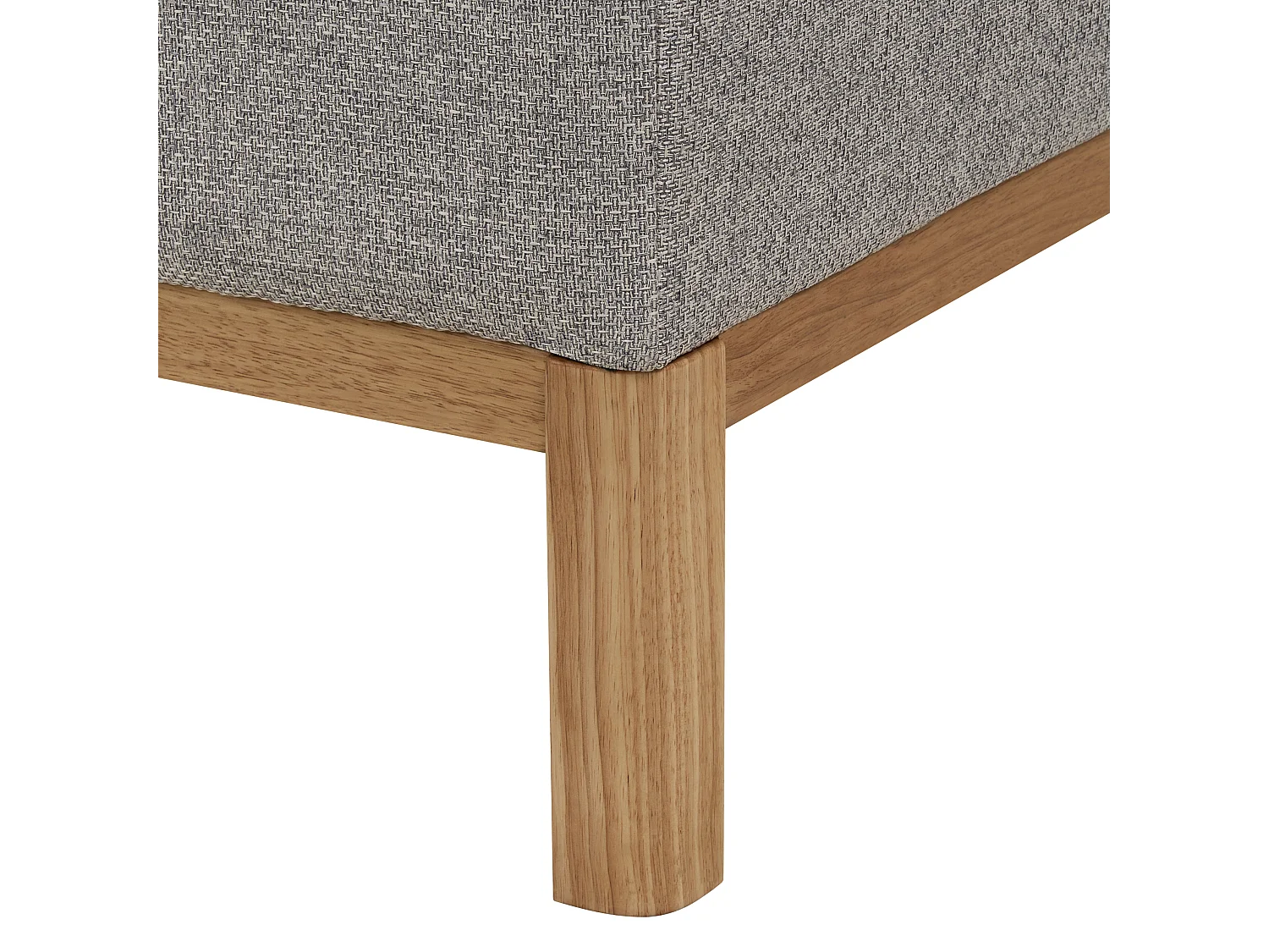 Canapé d\'Angle à droite Pieds en Bois Meuble Coin de Salon en Tissu Polyester Gris Sosjo