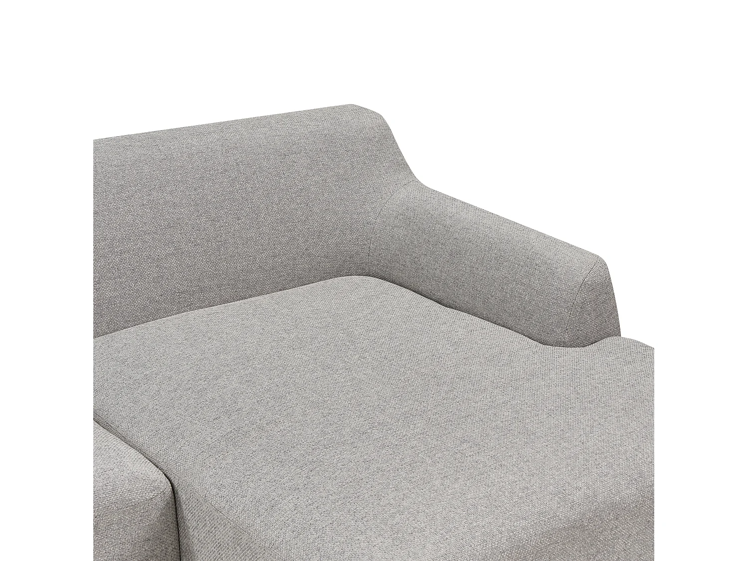 Canapé d'Angle à Gauche Pieds en Bois Meuble Coin de Salon en Tissu Polyester Gris Sosjo