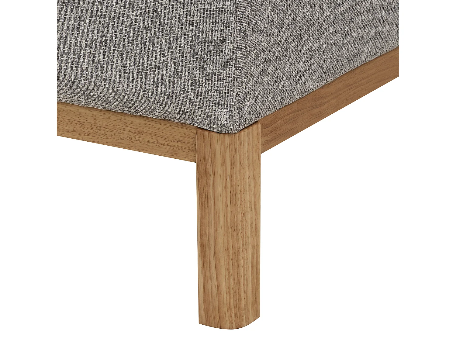 Canapé d'Angle à Gauche Pieds en Bois Meuble Coin de Salon en Tissu Polyester Gris Sosjo