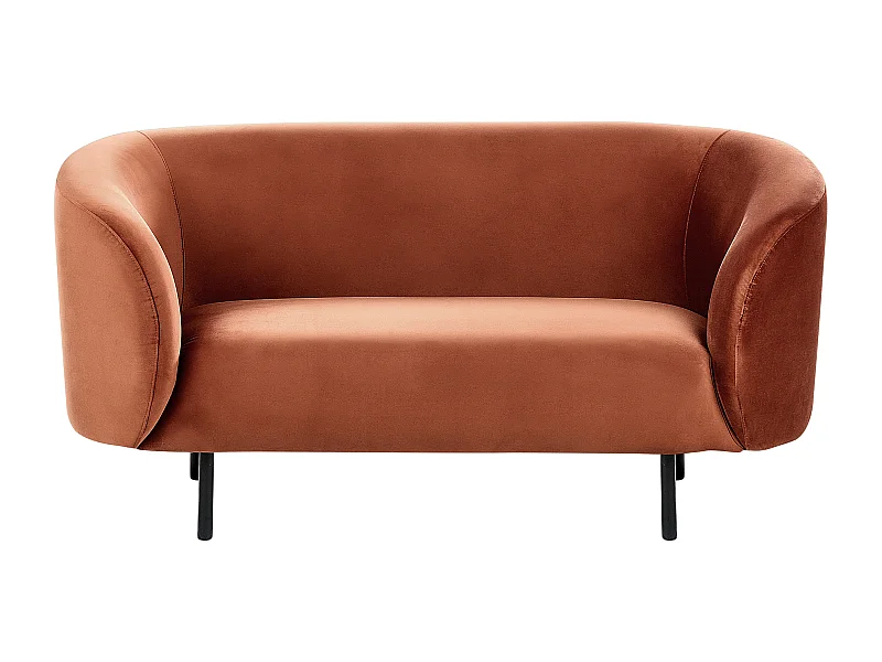 Sofa LOEN Samtstoff Orange 2-Sitzer