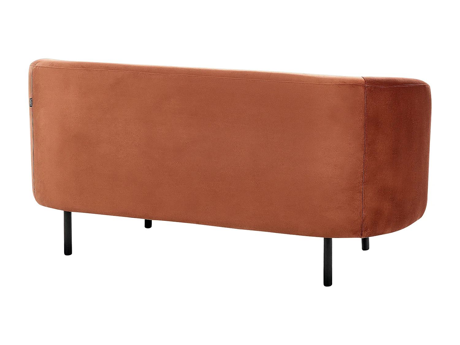 Sofa LOEN Samtstoff Orange 2-Sitzer
