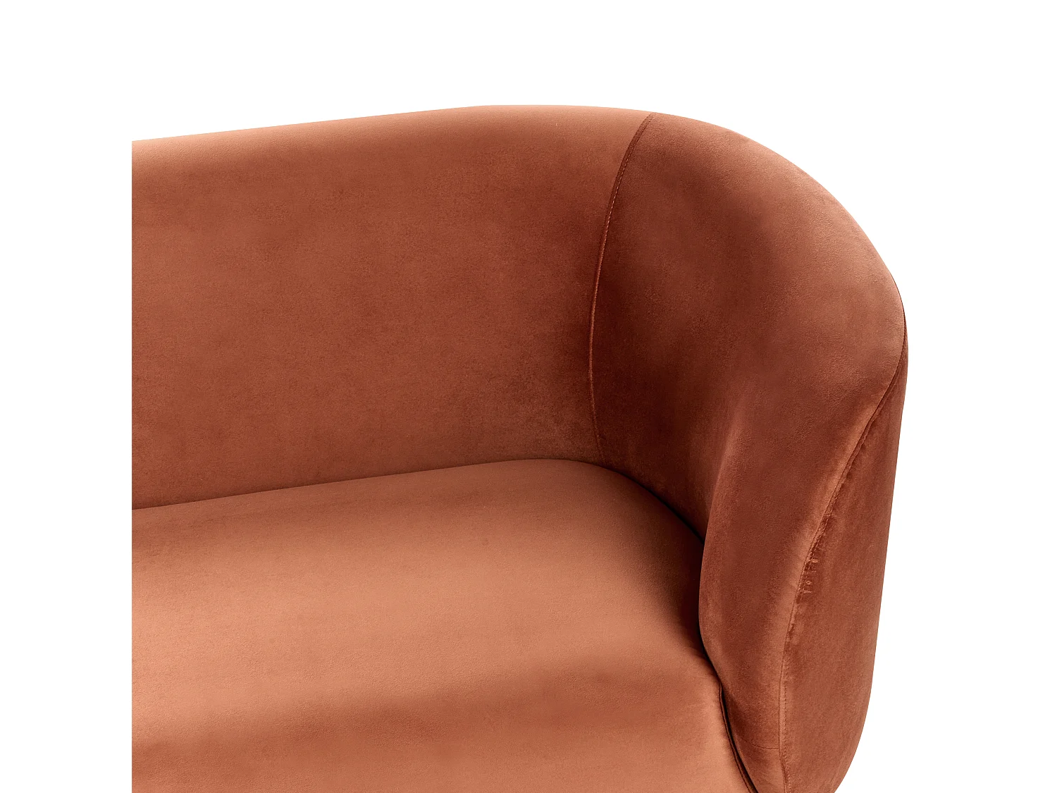 Sofa LOEN Samtstoff Orange 2-Sitzer
