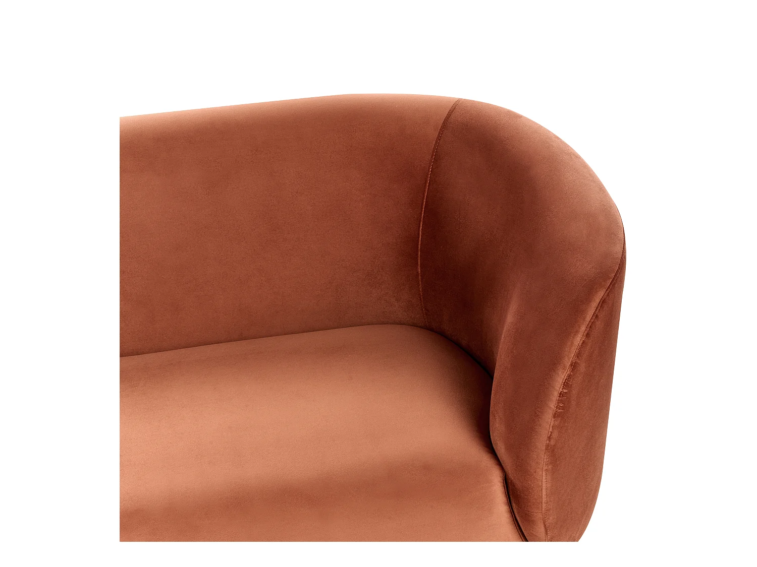 Sofa LOEN Samtstoff Orange 2-Sitzer
