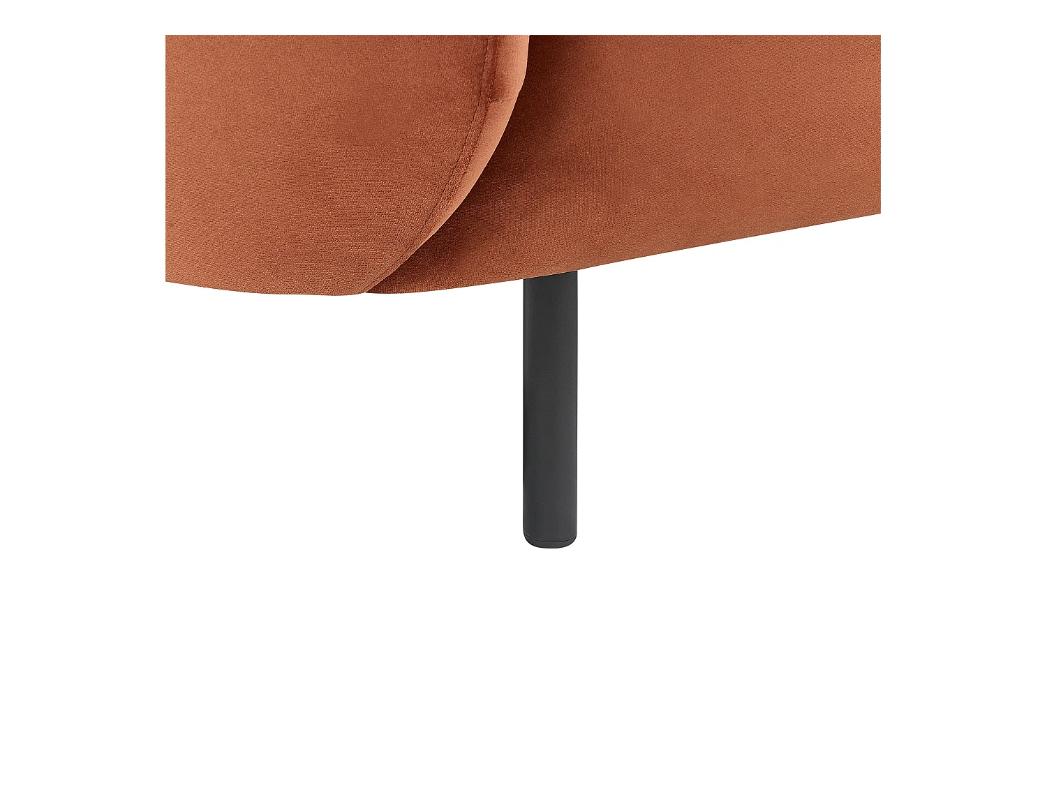 Sofa LOEN Samtstoff Orange 2-Sitzer