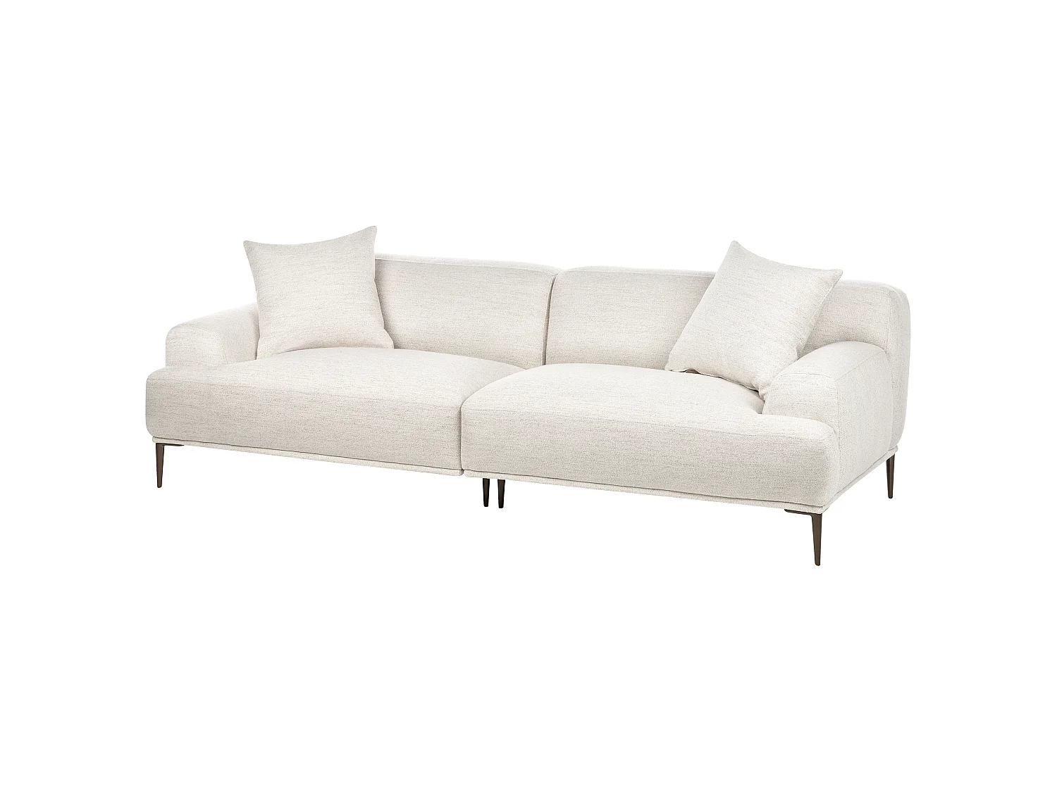 Canapé MATILA Tissu Beige clair 3 places