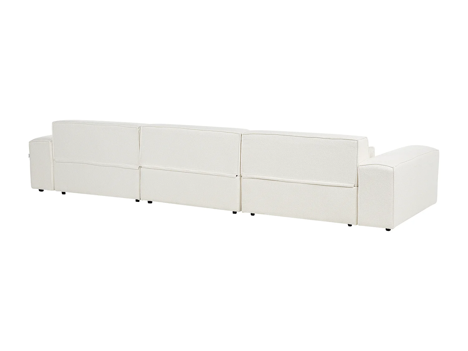 Canapé modulable 3 places HELLNAR Bouclé Blanc cassé
