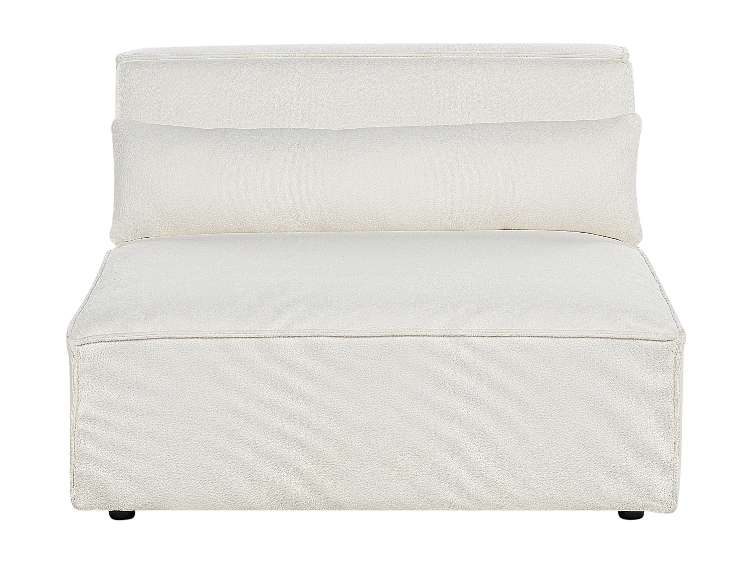 Canapé modulable 3 places HELLNAR Bouclé Blanc cassé