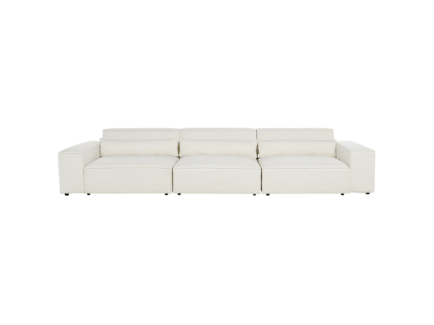 Modulsofa HELLNAR Bouclé Cremeweiss 3-Sitzer