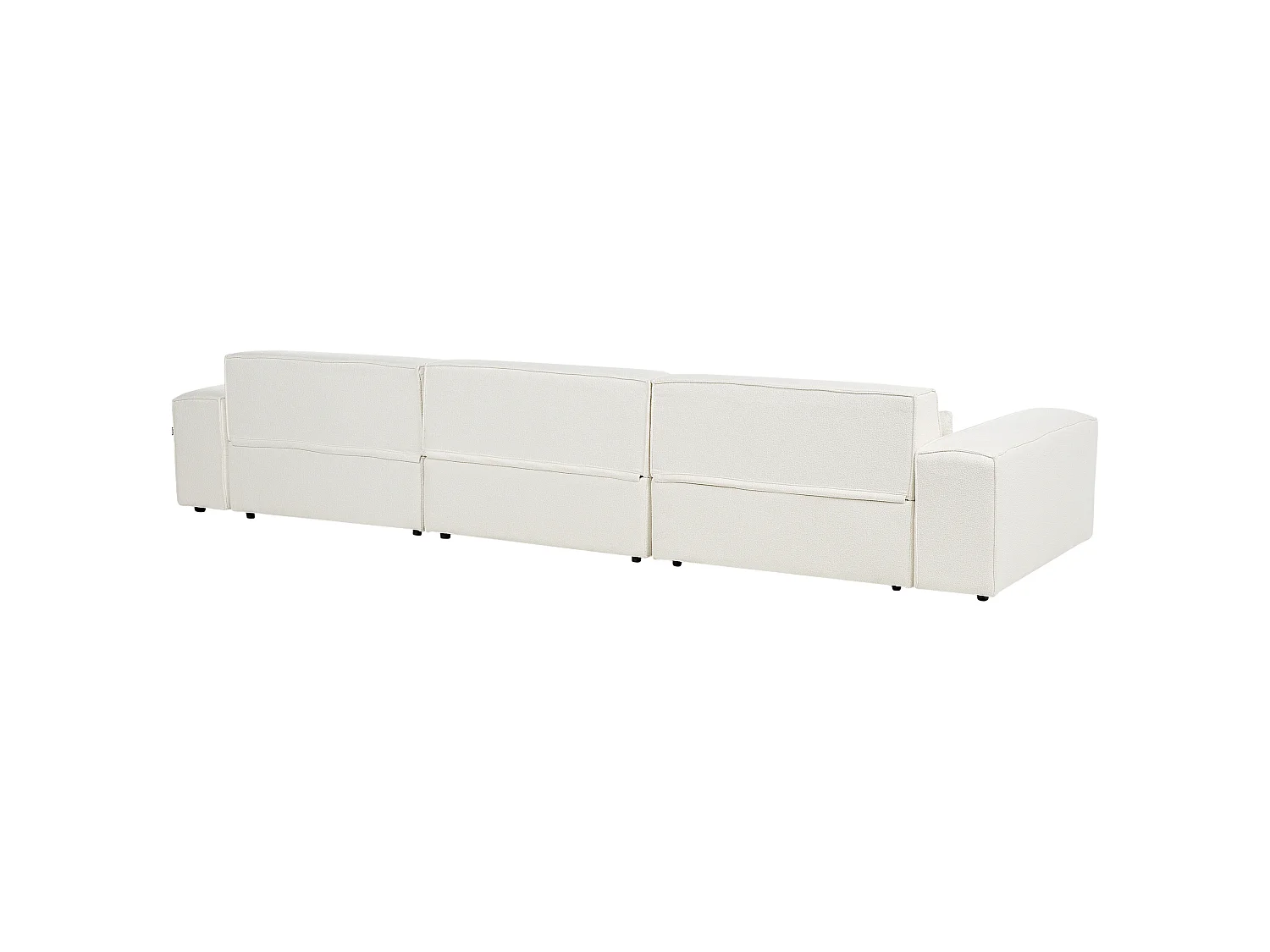 Modulsofa HELLNAR Bouclé Cremeweiss 3-Sitzer