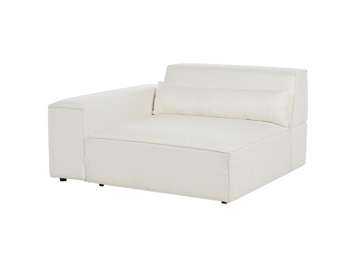 Modulsofa HELLNAR Bouclé Cremeweiss 3-Sitzer