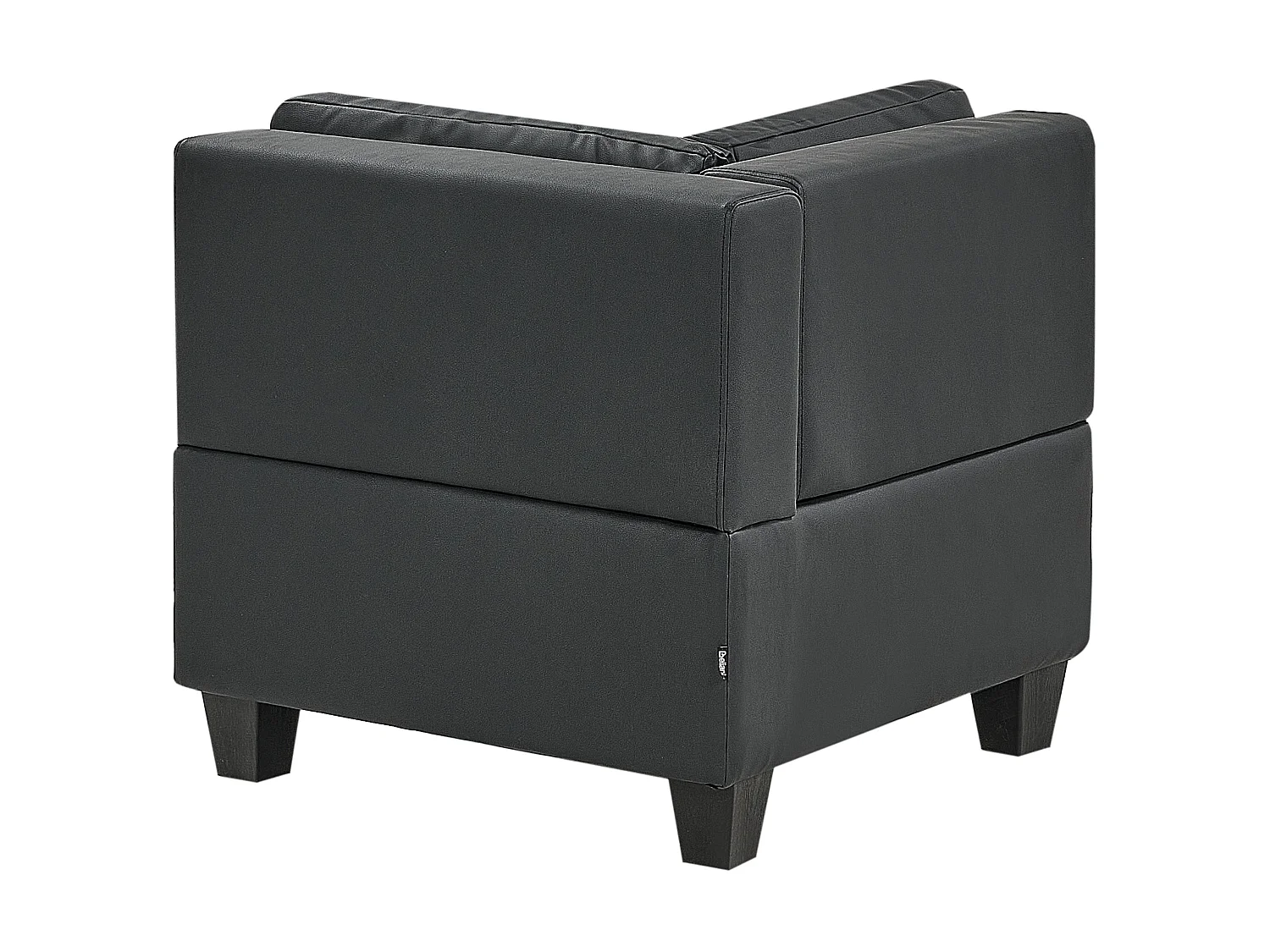 Canapé d'angle modulable UNSTAD Cuir PU Noir 4 places Côté gauche