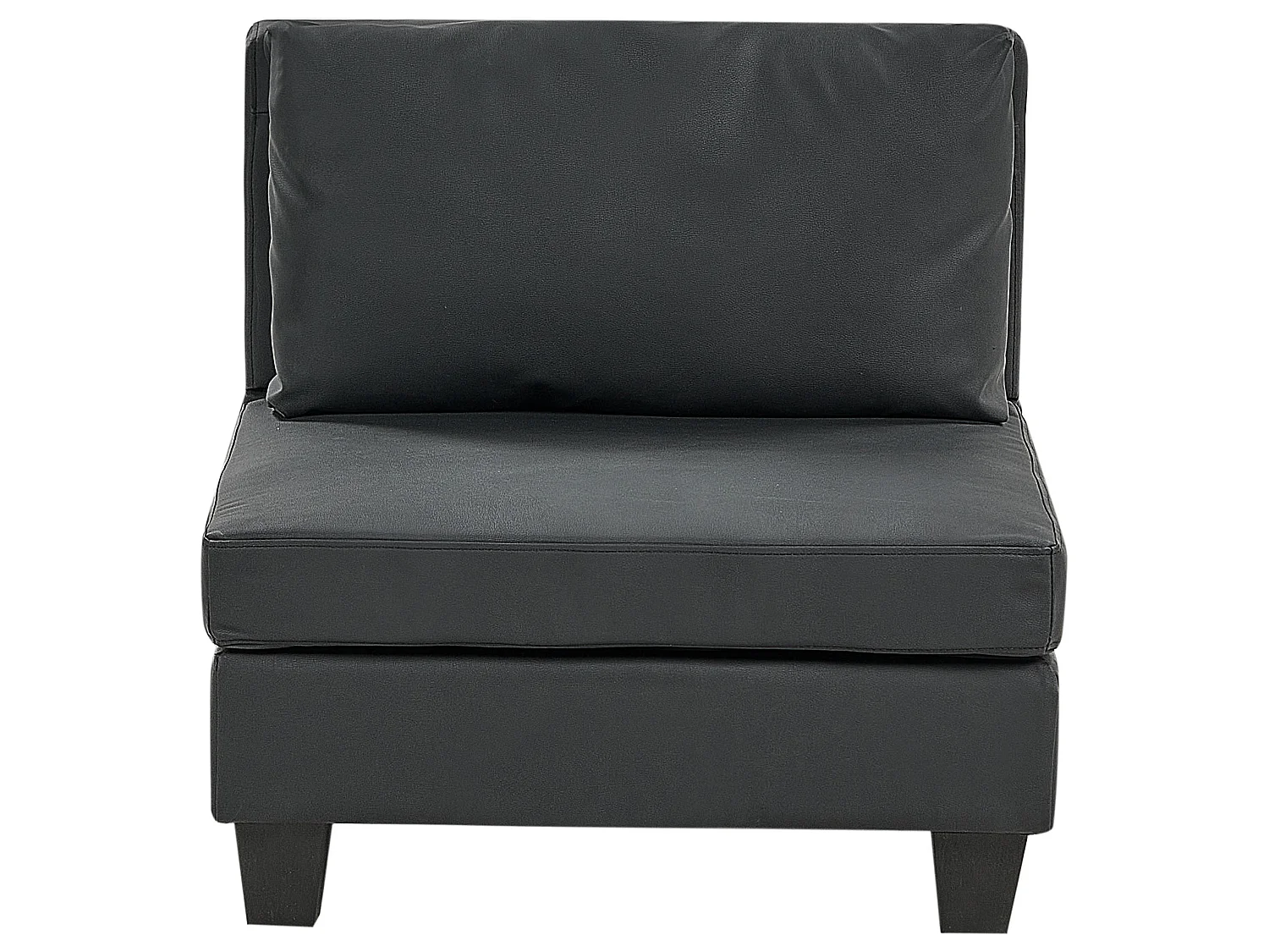 Canapé d'angle modulable UNSTAD Cuir PU Noir 4 places Côté gauche