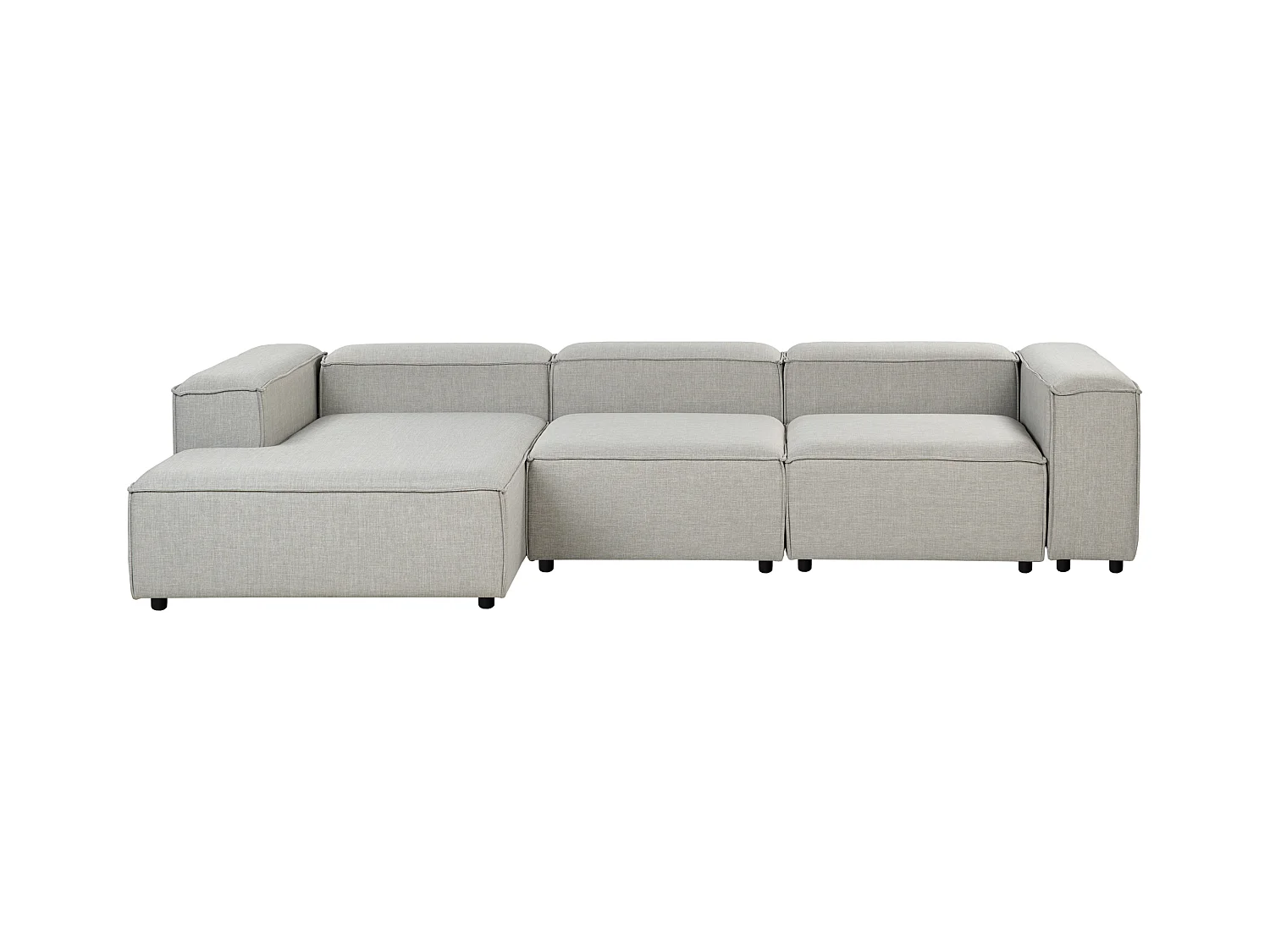 Modul Ecksofa ARDAL Stoff Hellgrau 4-Sitzer rechtsseitig