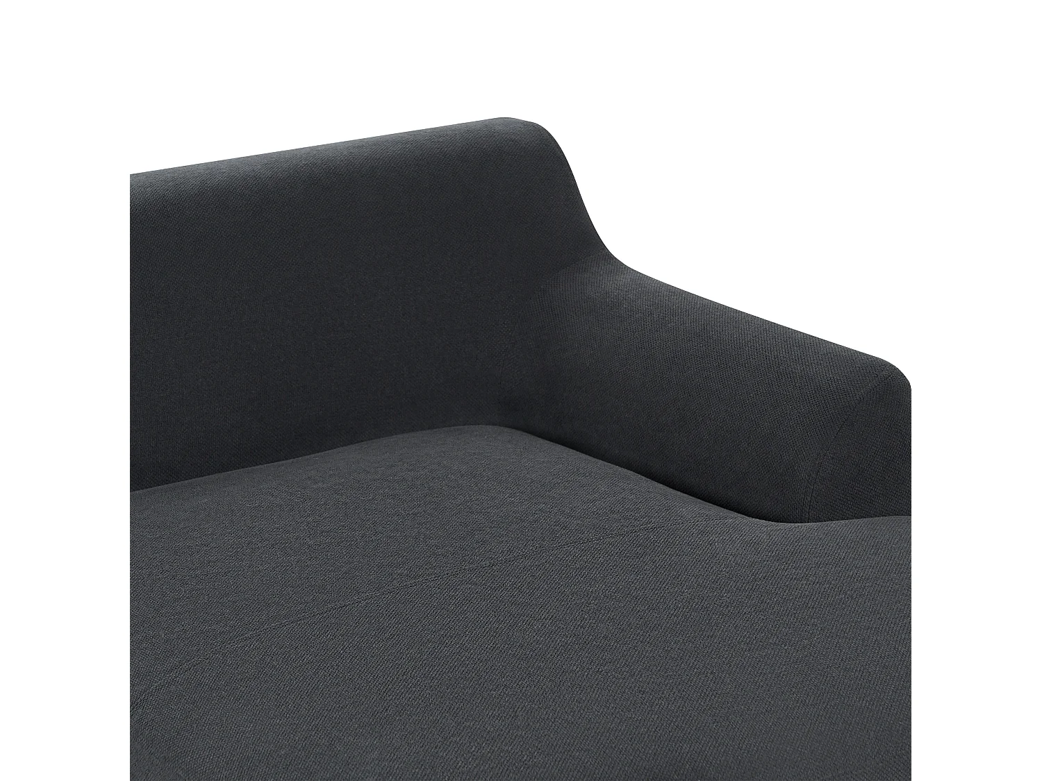 Canapé d'Angle à Gauche Pieds en Bois Meuble Coin de Salon en Tissu Polyester Noir Sosjo