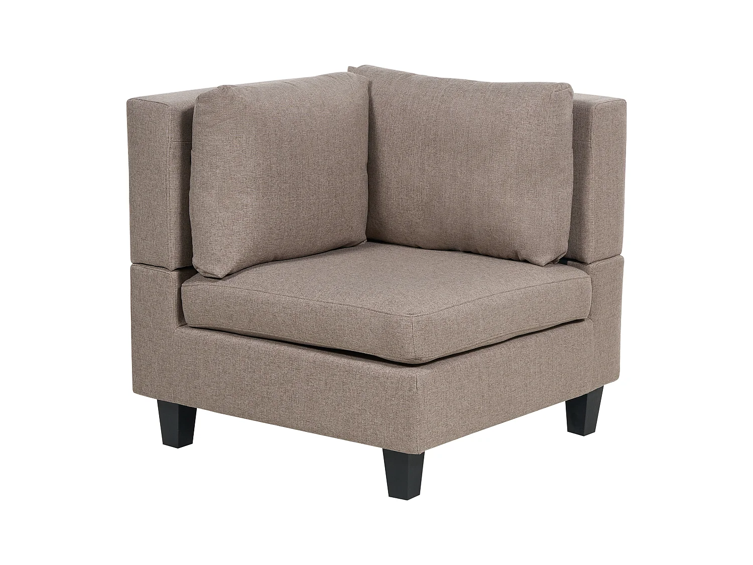 Canapé modulable en forme de U 5 places UNSTAD Tissu Marron avec ottoman